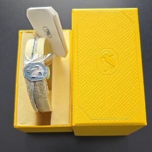 Silver Bracelet with Logo Charm